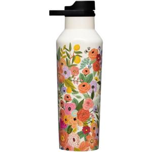 Corkcicle x Rifle Paper Co. Sport Canteen Insulated Tumbler, Garden Party Cream, 20 oz  Reusable Water Bottle Keeps Beverages Cold for 25hrs, Hot 12hrs  Cupholder Friendly Tumbler with Screw-On Cap