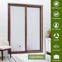 VELIMAX White Blackout Window Film, 100% Light Blocking Window Cover, Opaque Window Cling Vinyl, Privacy Film for Glass Windows, Sun Blocking Window Films Non Adhesive, 29.5in x 157.4in