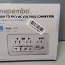 Mapambo 2000W Voltage Converter US to Europe, 7 in 1 Converter for European Travel for Hair Dryer, Kettles, Coffee Makers and etc. 220v to 110v Converter for International Travels (White)