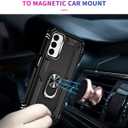 Case for Samsung Galaxy M23 5G Case Cover,Magnetic Car Mount Bracket Shell Case for Samsung SM-M236B/DS Galaxy M23 5G / SM-M236Q/DS SM-M236L / Galaxy Buddy 2 Case Black