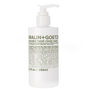 MALIN+GOETZ Hand + Body Wash | Gentle Foaming Cleanser with Botanical Extracts and Amino Acids | Hydrating, pH-Balanced, Unisex Scent | Vegan & Cruelty-Free (Eucalyptus, Bergamot, Rum, Cannabis) (8.5 Fl Oz (Pack of 1))