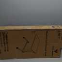 Vaunn Medical Pneumatic Adjustable Overbed Bedside Table with Wheels (Hospital and Home Use) (Black)