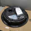 20.5 Inch Sump Pump Cover Plastic Submersible Sump Basic Cover Black Septic Tank Lid for Water Pump Basin Bucket Outdoor Well (Two Round Holes)