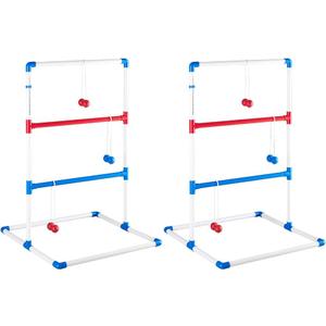 OLIXIS Ladder Ball for All Ages, Bolas, Carry Bag & Scoreboards, White | All-ages family fun for any occasion. Sturdy frame, easy setup, built-in scoring, lightweight & portable.