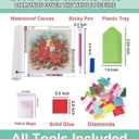 2 x Lophomie Christmas Diamond Art, Christmas Candles Diamond Art Kits for Adults, 5D Diamond Painting Kits Beginners, DIY Round Full Drill Paint with Diamonds Crafts for Home Wall Decor Gifts 14x14 in (13.8x13.8in (35x35cm))