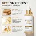 Glow Rice Peeling Ampoule, Soft Exfoliating Face & Body, Peel Shot Glow Scrub, Remove Dead Skin Cells Serum, Gentle Hydrating Formula for All Skin Types, 30ML