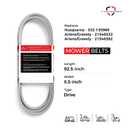 532130969 592855201 130969 Craftsman Drive Belt Replacement, 92.5", Heavy-Duty, Durable, Aramid Cord, Replacement Belt for AYP Husqvarna YTH24V48 YT3000 YTH2348 532 13 09-69, 21546332, 21546382