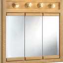 30 Inch Richland Bathroom Medicine Cabinet, Wall Mounted, Mirror, Oak Design House, 530600-NOK