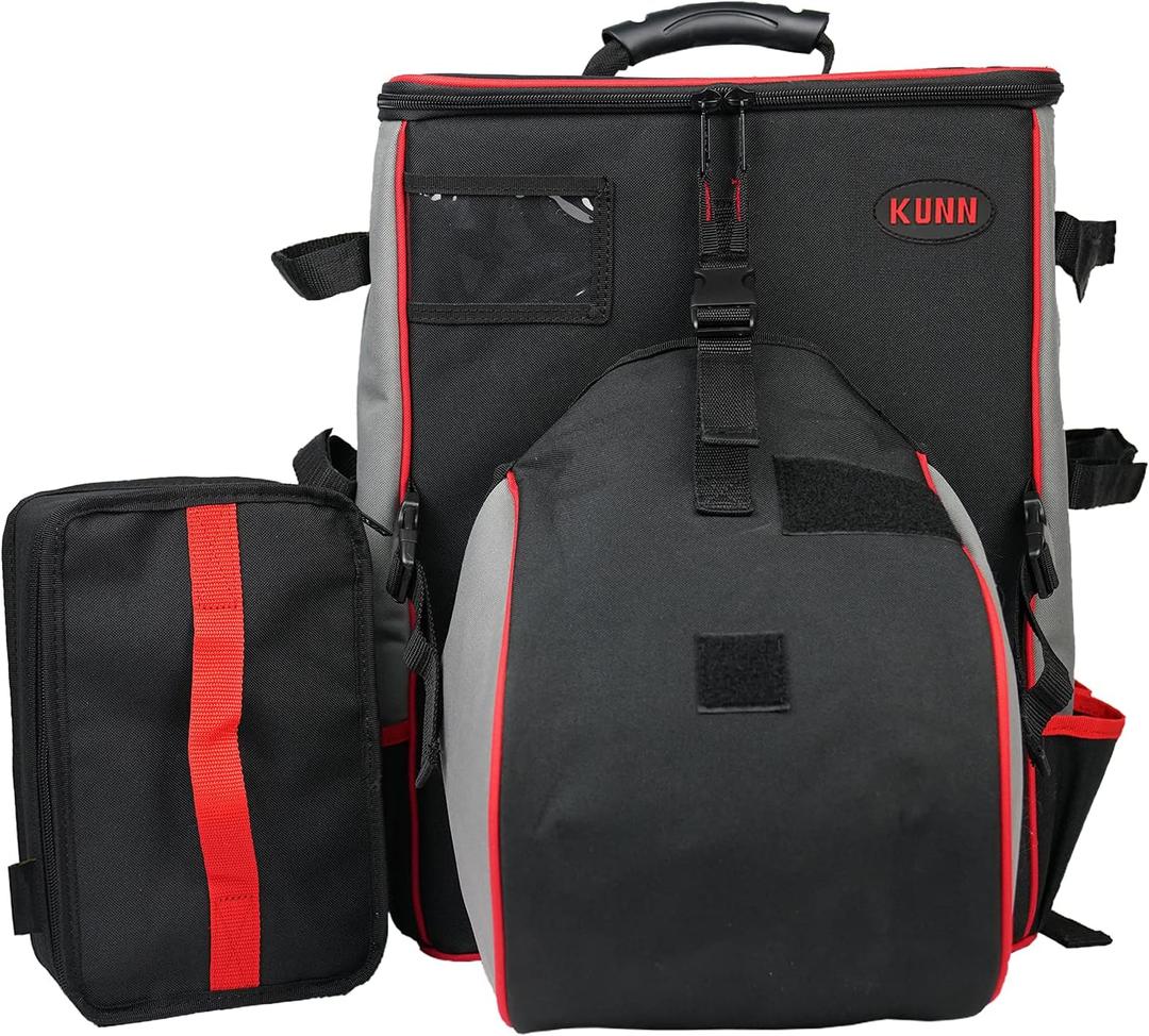 KUNN Welding-Backpack Pro Technician Tool-Bag - Large Capacity Welder-Pack Durable with Helmet Catch