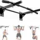 Pull Up Bar Wall Mounted - Multifunctional Wall Mounted Pull Up Bar for Home Gym, Workout Strength Training Equipment, Chin-Up Bar with 2 Suspension Anchors