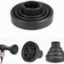 Durable Silicone Collapsible Hair Diffuser for Dryers - Fits Most with Adjustable Nozzle, Enhances Air Flow, Saves Drying Time, Safe for Hair, Ideal for Travel - air collapsible bag