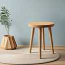 Wooden Stools Dining Chair Table Chair Dressing Stool Kitchen Bar Stool Side Table Round Suitable for Bedroom Living Room Dining humidifier Stand Plant Stand (Natural Wood Color)