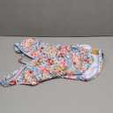 B2prity One Piece Swimsuit for Women Tummy Control Ruched Bathing Suit Push Up Tie Back Swimwear Shell Stitched (Medium, Floral Print 01)