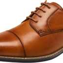 Jousen Men's Dress Cap Toe Shoes Wingtip Brogue Oxfords for Men Business Formal Derby Shoes (12)