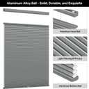 LazBlinds Top Down Bottom Up Cordless Cellular Shades, 34" W x 64" H, Grey