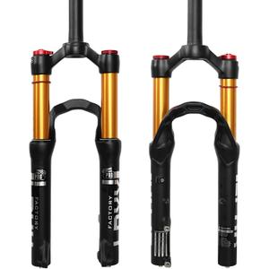 20 inch Bike Air Suspension Fork, 100mm Spacing Hub, 9mm QR,120mm Travel, 1 1/8" Straight Tube, Max 2.5" Tires, Ultralight Front Fork for Mountain, Touring, Folding, XC Bikes & E-Bikes