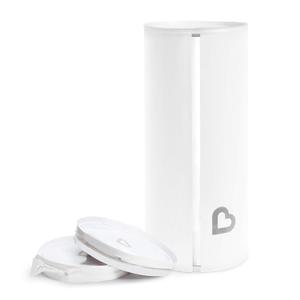 Munchkin Toss Portable Disposable Diaper Pail, Holds up to 90 Newborn Diapers, 3 Pack, White