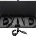XXXDKEYU Empty Fillable Cardboard Letter DAD Boxes for Fathers Day, Gifts, Sweet Arrangement (Black DAD)