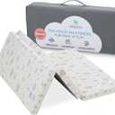 Waterproof Pack and Play Mattress Topper | 38" x 26" x 1.5" | Trifold Style - Breathable Soft Plush Foam - Portable Mattress Topper- Baby Foam Mattresses for Babies