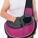 Portable Pet Carrier Sling Hands-Free Adjustable Crossbody Bag Breathable for Dogs and Cats(M-Style 4)