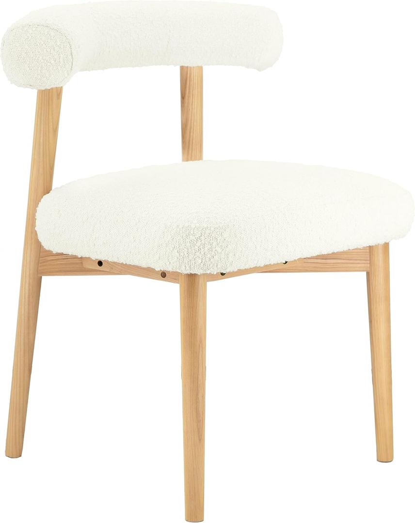 Tov Furniture Spara Cream Performance Boucle Side Chair
