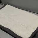 LE SURE Washable Dog Bed Cover Replacement - Large Size Plush Fleece Cover for Orthopedic Egg Crate Foam Pet Mat 36x27x3 Inches, Grey, XL