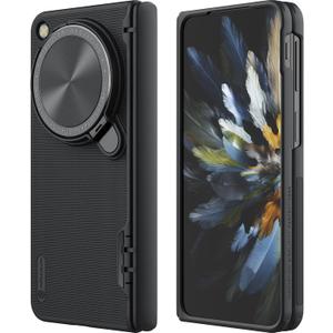 Nillkin for OnePlus Open Case with Camera Cover, [Hinge Protection][Metal Camera Kickstand] Slim Protective Shockproof Bumper Hard Cover Case for Oppo Find N3 Fold Phone Case Black