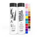 Celeb Luxury Intense Color Depositing Colorwash Shampoo + BondFix Rebuilder, Vegan Hair Dye, Sustainably Sourced Plant Based, Semi Permanent Hair Color, Viral and Gem Lites Duos (Graphite)