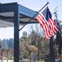 LETSTRY 5FT Flag Pole for Outside House with Adjustable Bracket, Upgrade Stainless Steel Tangle Free Flagpole, Heavy Duty House Flagpole for 3x5 Flags for Residential, Outdoor or Porch, Black