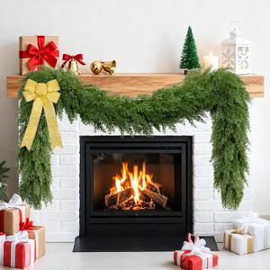 Palonu 1Pcs 6Ft Christmas Cedar Garland, Artificial Realistic Greenery Faux Garlands Touch Like Real Cypress Pine Xmas Dcor, Fireplace Mantle Table Stairs Porch Indoor Outdoor Holiday Decoration