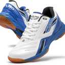 CS50 Lightweight Pickleball Court Shoe with Non Marking Rubber Sole Suitable for Indoor and Badminton Sport, 9, White Blue