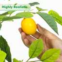Jexine 2 Pack Artificial Lemon Tree 4 ft Tall Fake Plant Pre Potted Faux Lemon Tree Realistic Fruits for Indoor Home Decor Office Living Room