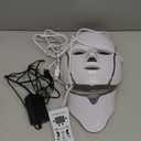 SDKWDH Red Light Photon Facial Mask with Remote Control, 7 Custom Modes with Infrared, Portable with Timer for Home Use (White 01)