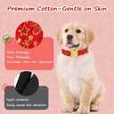 Medium Christmas Dog Collar,Adjustable Dog Christmas Collar, Red Plaid Puppy Collar, Cute Dogs Collars Holiday Collars for Girl Boy Dogs-M