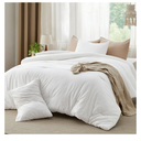 Bedsure Comforter Set California King Size - Cotton Fabric with Microfiber Inner Fill, Linen Color Soft Bed Set for All Seasons, 3 Pieces, 1 Comforter (104" x 96") and 2 Pillow Cases (20" x 36")