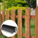 Pushglossy 16 ft Fence Post Protector Roll to Size Waterproof Rot Protection Sleeve Dual Layer Wood Post Wrap with 3" x 3" 4" x 4" 5 x 5'' 6 x 6" Square and 3'' to 7'' Round, Fits Any Size(PVC Butyl)