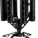 360-Degree Rotating Fishing Rod Holder Stand, Round 7 Fishing Rod Storage Rack Floor Stand Multi-Position Storage Rack, Fishing Pole Rack, Black