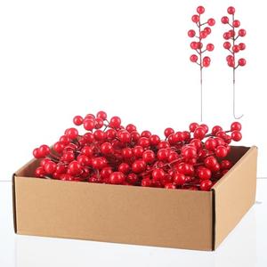 LRXJHHTY 36 Pcs Christmas Tree Decorations,Artificial Red Berry Stems 8.5inch Berry Picks Holly Berries Branches for Christmas Decor Xmas Winter Holiday Home DIY Ornaments