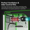 VIVOSUN Grow Tent Ventilation System, 8 Inch Inline Duct Fan with Speed Controller, 8'' Carbon Filter, and 25ft. Ducting Combo, Air Cooling and Filtration Kit for Grow Tent, Hydroponics