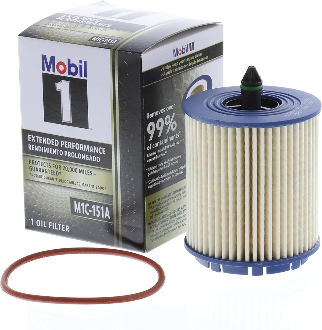Mobil Oil Filter, Cartridge, 3-9/16 in Tall, Various Applications, Each