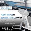 3001.0064 Heavy-Duty High-Mount Spare Tire Carrier Fit for 5 & 6-Hole Tires Up to 16 and 3" and 4" Trailer Frames