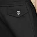 GORLYA Girls Modest Simple Casual Vintage Elastic Waist A-Line Short Skirt for 6-14Y Kids (Black)