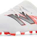 New Balance Unisex-Child Furon Team Jnr Fg V8 (2 Wide Little Kid, White/Energy Red/Black)