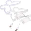 COOLHIYA 2pcs 2pcs Butterfly Neon Light Wall Decor LED Neon Sign for Bedroom Nursery Blue Pink LED Night Lamp Decorative Butterfly Shaped Glow