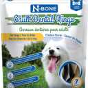 2 x N-Bone Adult Dental Rings Chicken Flavor Dog Treats, 7 Count 9.8-oz Bag, Brown, 1 Count (Pack of 1)