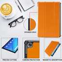 2 x Tri-Fold Case Compatible with Huawei Mediapad M5 10.8 inch (CMR-AL09/CMR-W09), Includes a Screen Protector - Premium PU Leather Tri-Fold Cover with Auto Sleep/Wake (Vintage Brown, One Size)