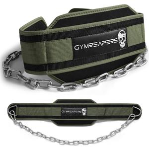 Gymreapers Dip Belt With Chain For Weightlifting, Pull Ups, Dips - Heavy Duty Steel Chain For Added Weight Training