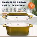 4.6 Quart Dutch Oven for Bread Baking, Combo Oval Enameled Cast Iron Bread Pan with Lid, Sourdough Bread Dutch Oven for a Crispy Crust, Olive