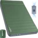 Elegear CumbreX Air & Foam Self Inflating Sleeping Pad, Built-in Electric Pump 4" Ultra-Thick Memory Foam Camping Mattress with Pillow Double Camping Pad 4-Season R-Value 9.5 Camp Mat - Gueen
