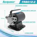 Acquaer Portable Electric Utility Water Transfer Pump 1/10 HP with Suction Hose Kit, Low Suction Water Removal for Water Beds, Pools, Rain Barrel, Aquariums, RV